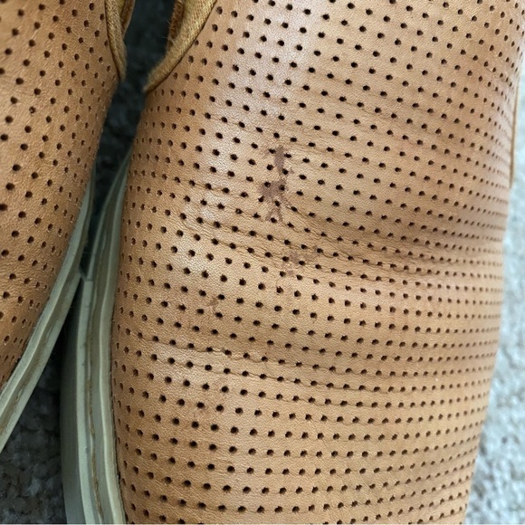 Satorisan | Brown Tan Perforated Leather Slip On Sneakers Size Eu 41 Men's 8 - Picture 9 of 9